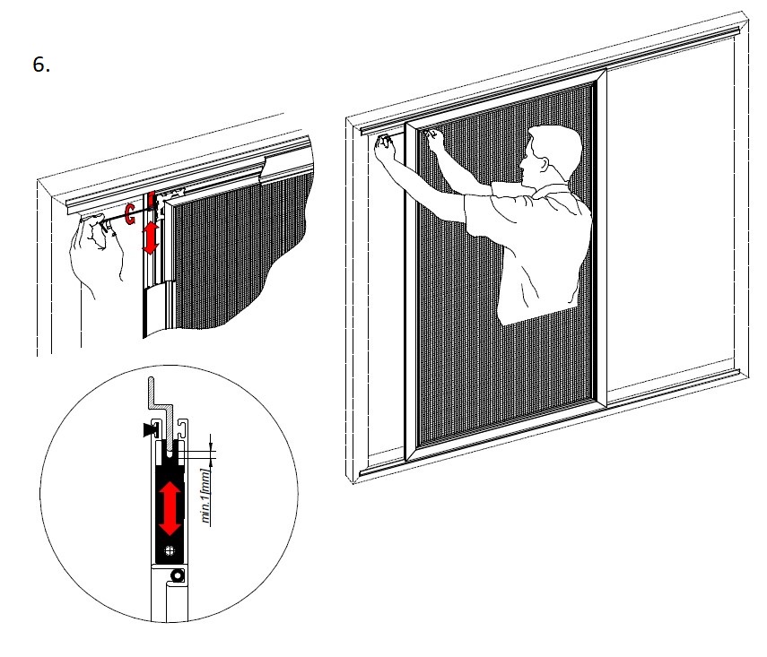 Instrukcja montażu moskitier przesuwnych 6